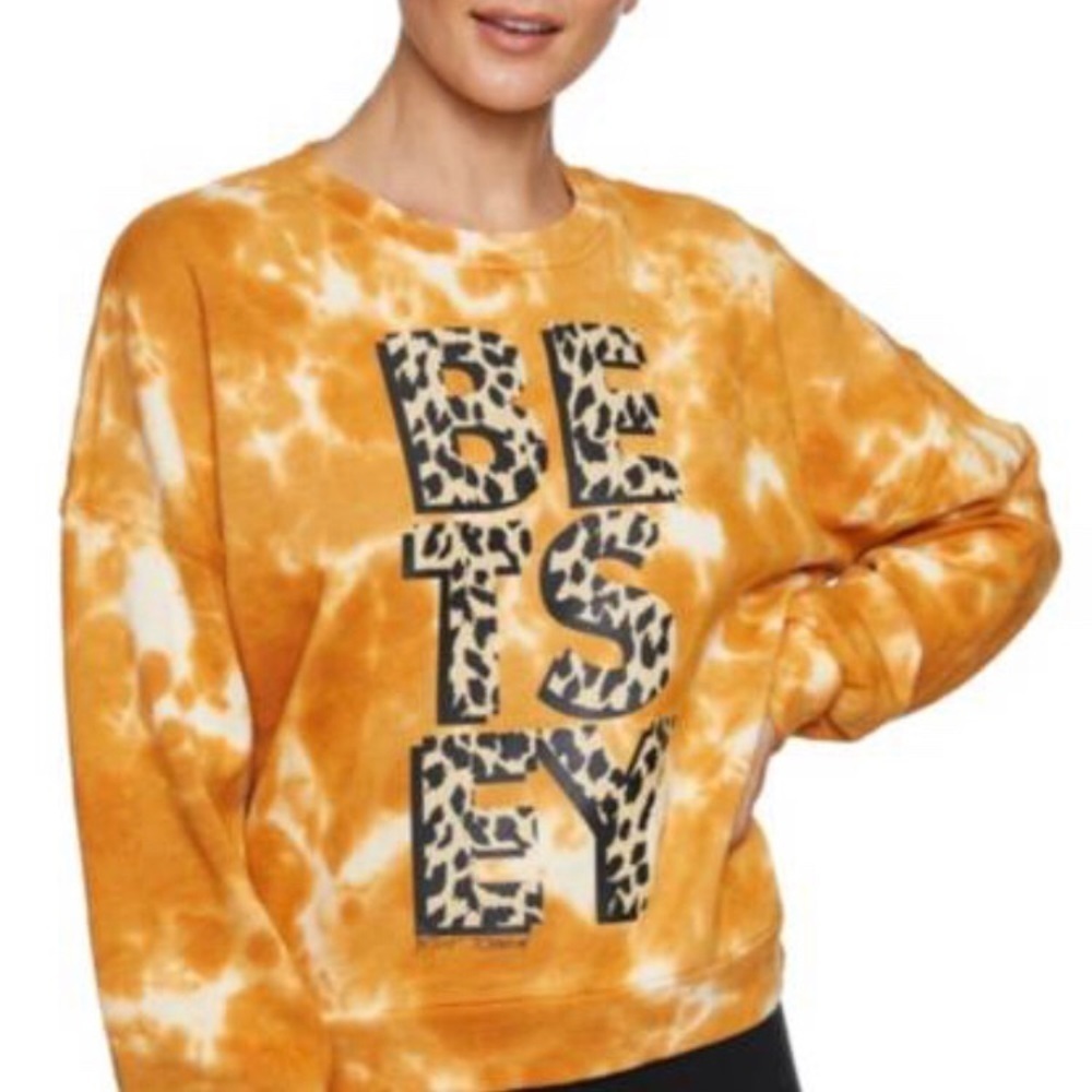 Betsey Johnson, NWT, Tie Dye Leopard Sweatshirt/ S
